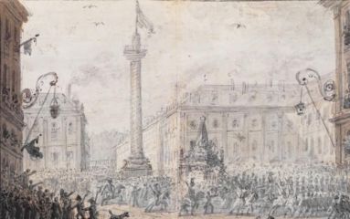 Funérailles de Louis XVIII: le 23 septembre 1824, place Vendôme 