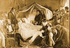 La mort de Napoléon par Steuben (1828)