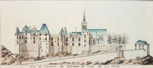 La collégiale de Vendôme au 17ème siècle -BNF-